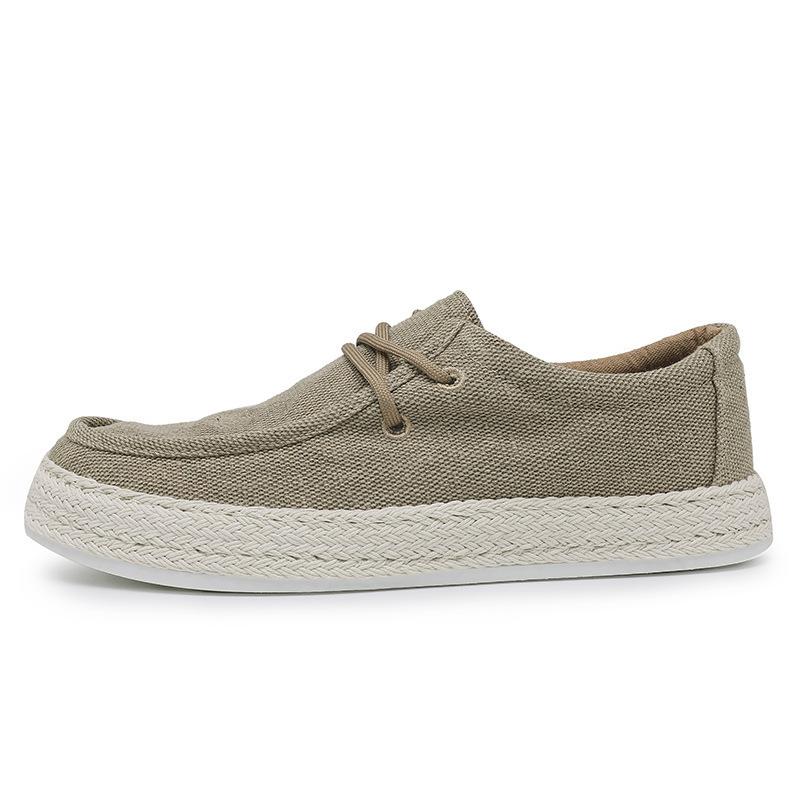 Canvas Shoes for Men Breathable Anti-Skid Summer Casual Board Shoes Versatile Canvas Work Trendy Shoes Man
