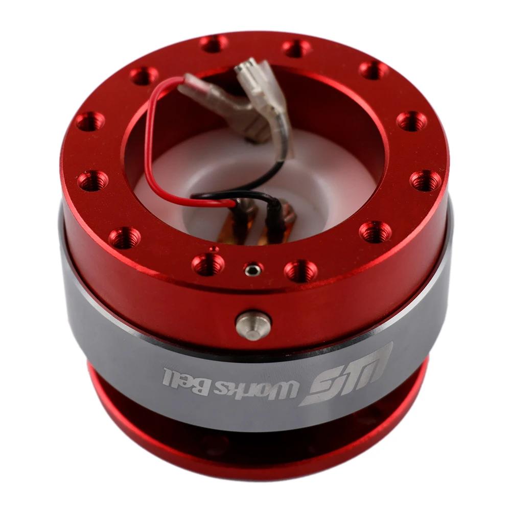 Car Styling WORKS BELL Aluminium Quick Release Hub Boss Kit Wheel Hub Adapter For Racing Steering Wheel красный