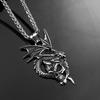 Vintage Dragon Skull Pendant Stainless Steel Men's Necklace