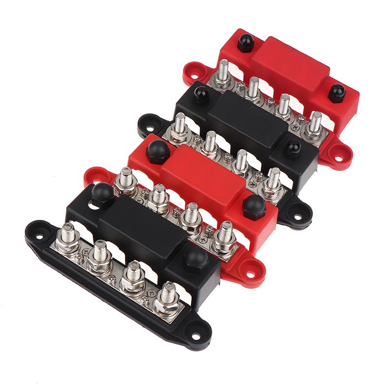 4 Post Power Distribution Block Terminal Screw Bus Bar M8 M10 High Current Wiring Stud Battery Junction Block for RV Ship Car