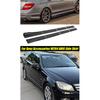 For Mercedes Benz Accessories W204 C63 C180 C200 C260 C300 AMG Car Side Skirt Extension Rocker Panel Splitters Winglet Lip Body