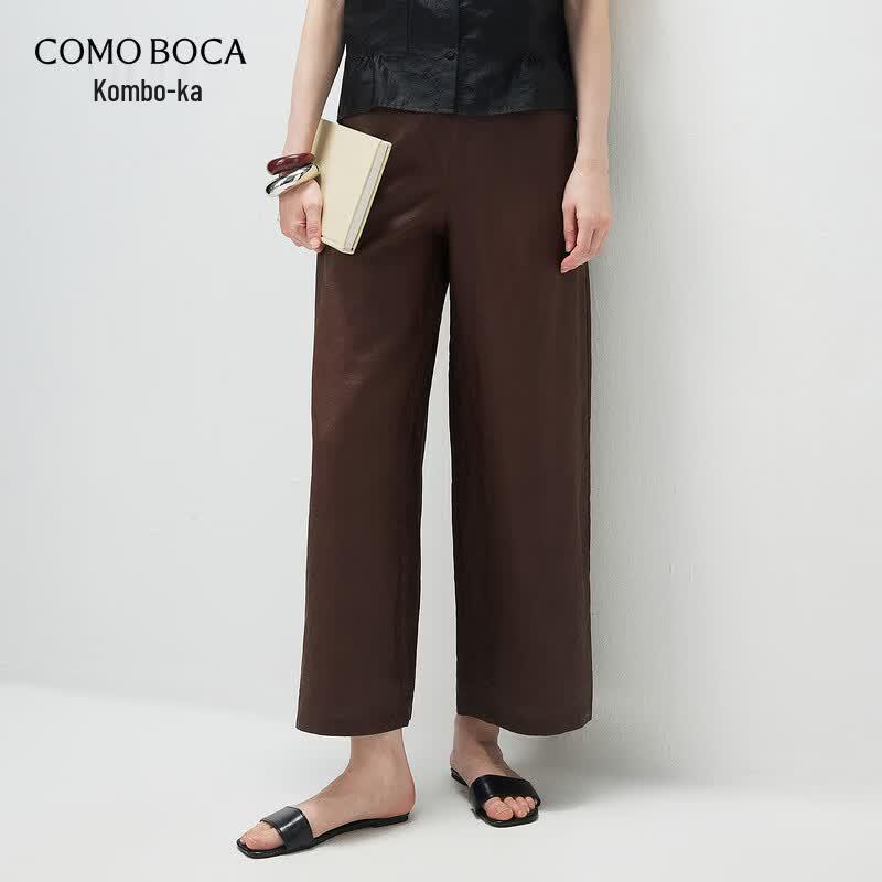 

Kemengboka Women s Mulberry Silk Straight-Leg Casual Pants XL