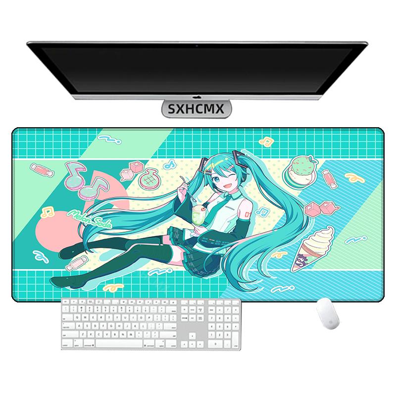 Anime Project Sekai Mouse Pad Office Kawaii PJSK Desk Pad Computer Gaming Accessories Stitch Edge Natural Rubber Keyboard Mat
