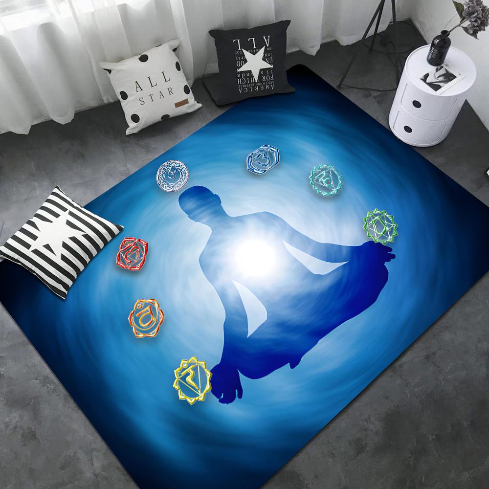 Rainbow 7 Chakra Mandala Bohemia Yoga Door Mat Washable Non-Slip Living Room Sofa Chairs Area Mat Kitchen Welcome Doormat