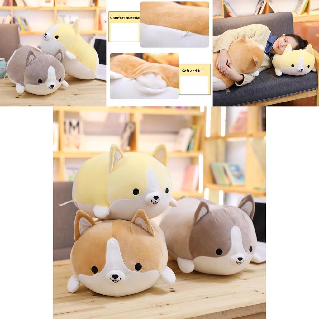 Miaoowa 30/50/60cm Cute Corgi Dog Plush Toy Soft Animal Pillow For All Ages