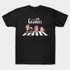 Heren Zwart Print T-shirt Bluey- Here Come The Grannies Geen-Knippen Transferpapier Print Katoenen T-shirt