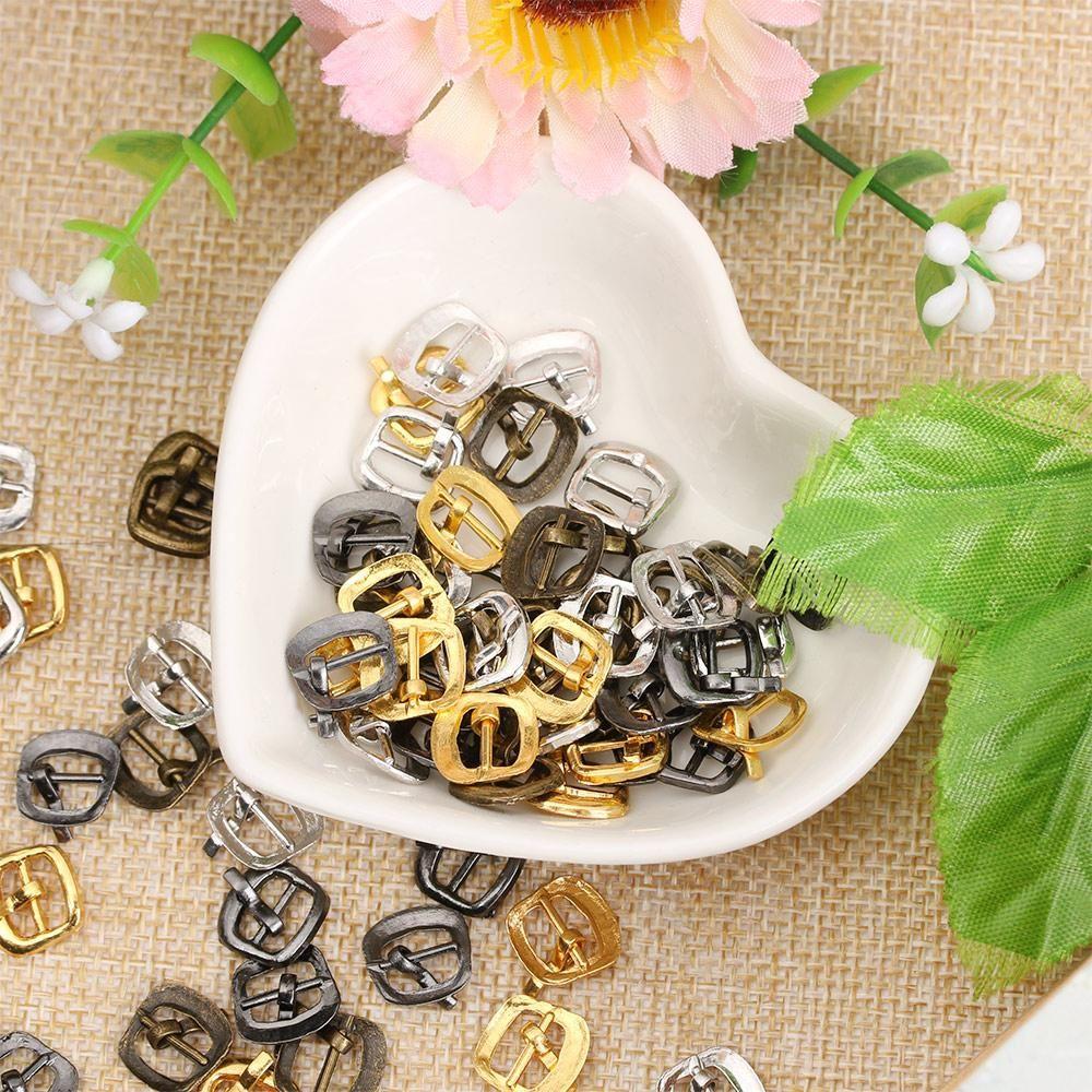 7mm 4 Colors Mini Ultra-small Tri-glide Buckle Belt Buttons Diy Dolls Buckles Doll Bags Accessories