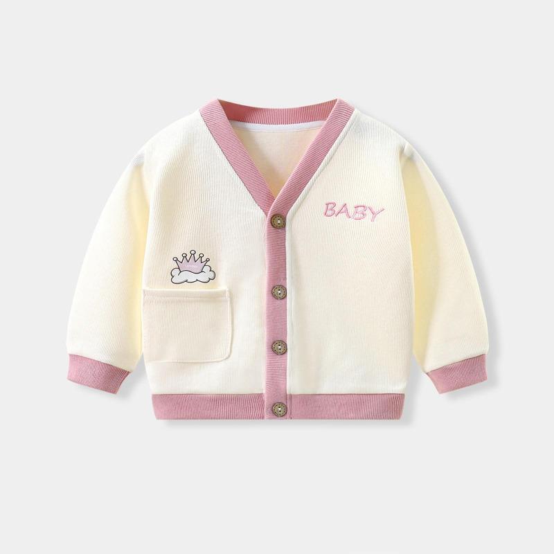 Toddler Kids Girl Boy Print Cartoon Sweater Knit Warm Cardigan Jacket Tops
