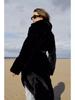 Faux Fur Long Coats Women Jackets Overcoats Lace Up Turn Down Collar Full Sleeve Open Stitch Thick Loose Y2k  Autumn Winter