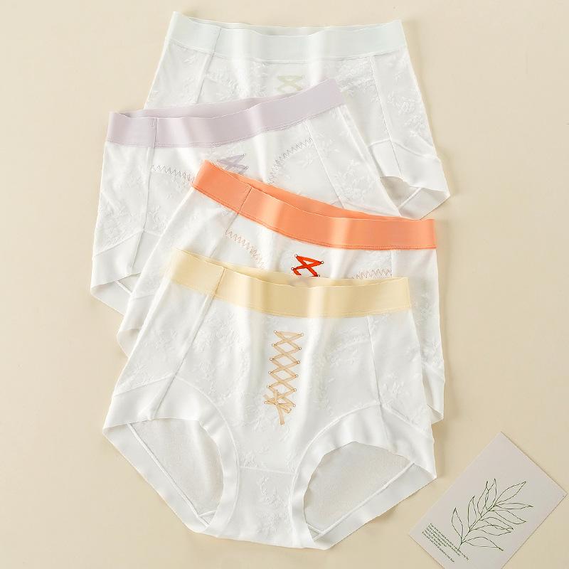 Women's Summer 10A Anti  Bacterial No Traces Breathable No Hip High Waist Briefs