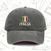 Cappellino da Baseball Lavato Vintage con Design ITALIA Unisex Monocolore Adatto a Tutte le Stagioni Regalo Ideale per Matrimoni Feste