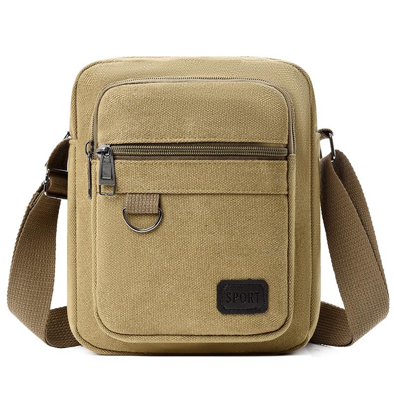 Solid Color Outdoor Travel Bag Men's Shoulder Bag Waterproof Wear-Resistant Large Capacity Crossbody Bag