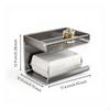 Toilet Paper Holder, No Required, with Storage Shelf, MultiFunctional Gunmetal Gray Type