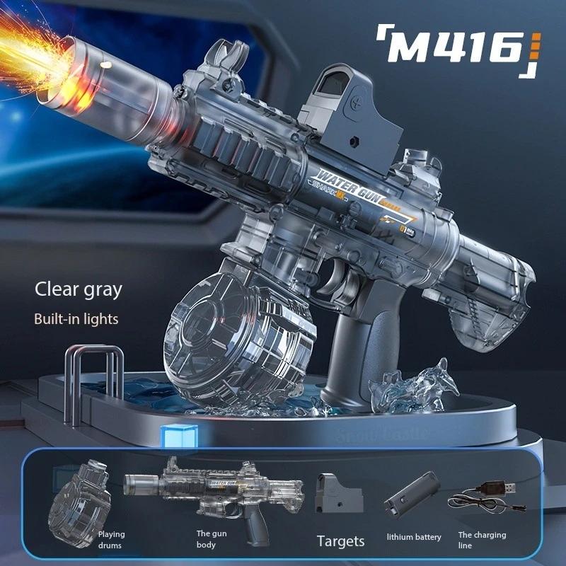 

Non-Toxic New Water Gun M416 Electric Toy High Pressure Fully Automatic M416 Rifle Adult Children And Children Summer Games Beach Pool Toys