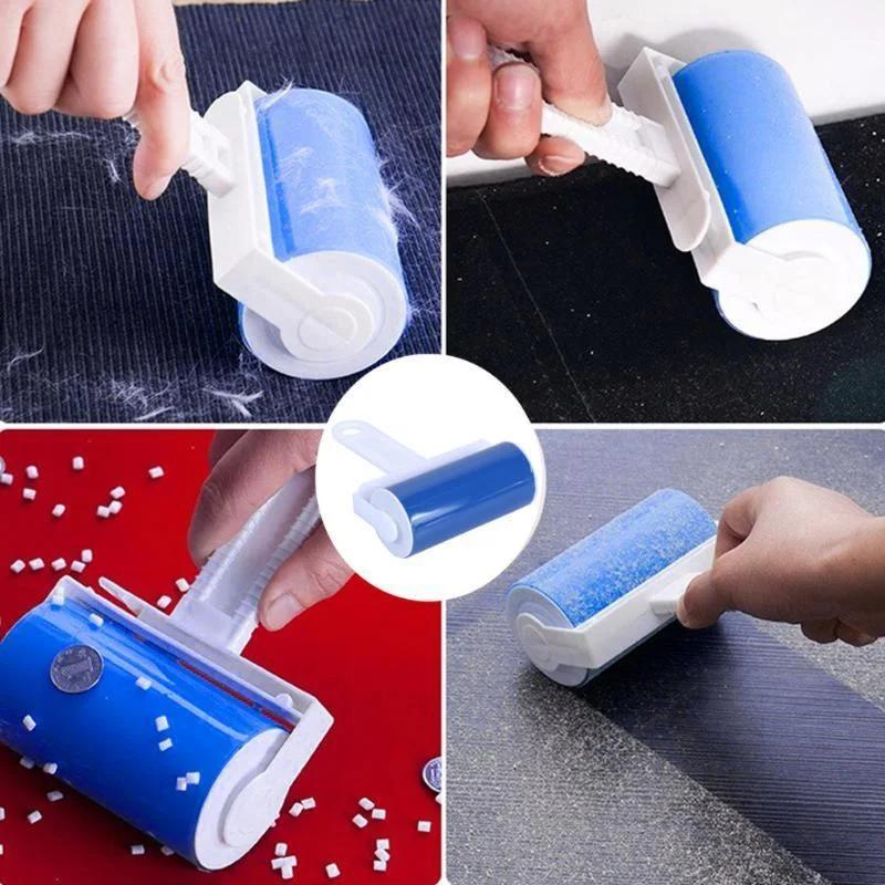 Drum Roll Sticky Hair Removal Device Cleaner Cleaning Brush Portable Washable Dust Filter Lint Rollers