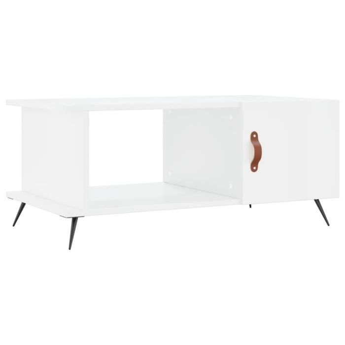 VidaXL Coffee Table High Gloss White 90x50x40 Cm Engineered Wood 829462