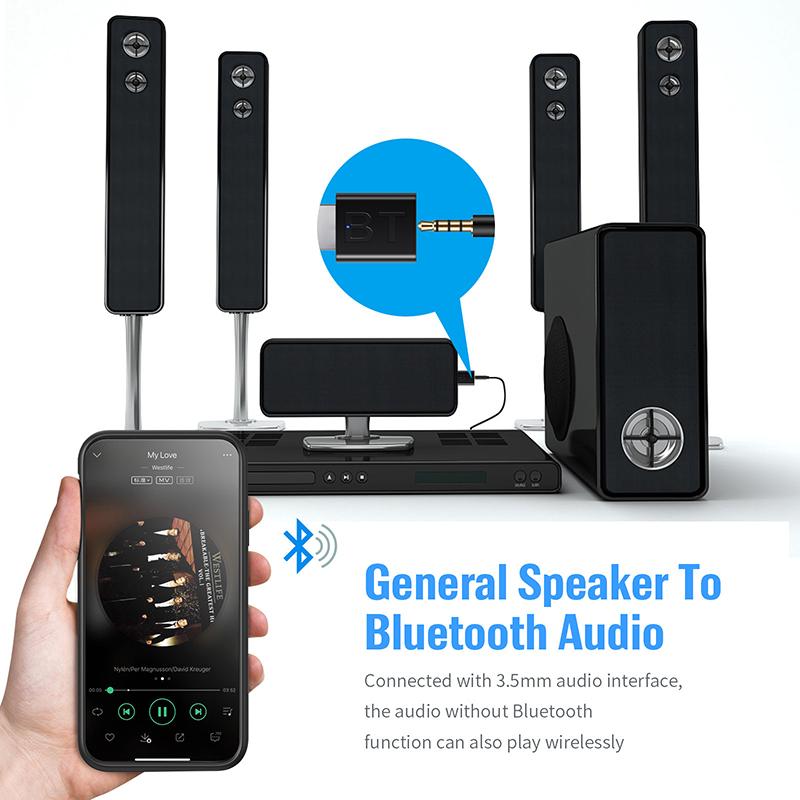 Usb Bluetooth Receiver Car Bluetooth 5.0 Audio Adapter Tv Computer Wireless Bluetooth Converter Plug And Play