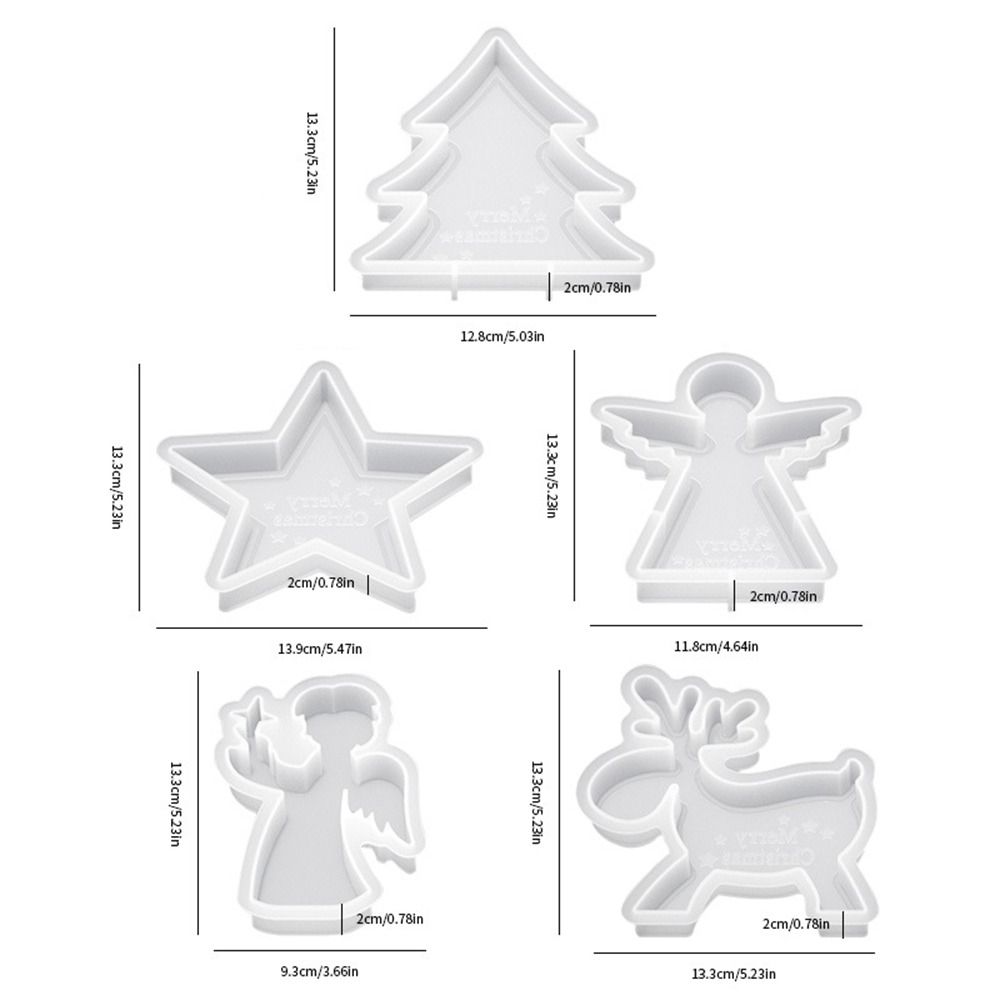 Silicone Resin Candle Mold Elk Snowflake Ornament Mould Transparent Candle Making Kit
