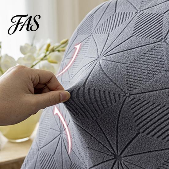 Slip-proof Chair Cover With Hidden Elastic Slip-Resistant Seat Jacquard Pattern Elasticized Slipcover For Chairs Protector for Home Dining Room