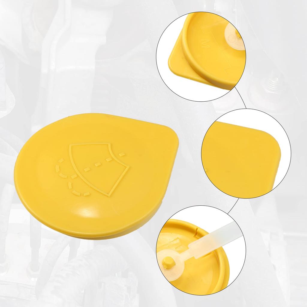 ACROPIX Windshield Washer Fluid Reservoir Bottle Cap Cover for Sub aru Compatible with Forester with Ruler Yellow 1 Piece