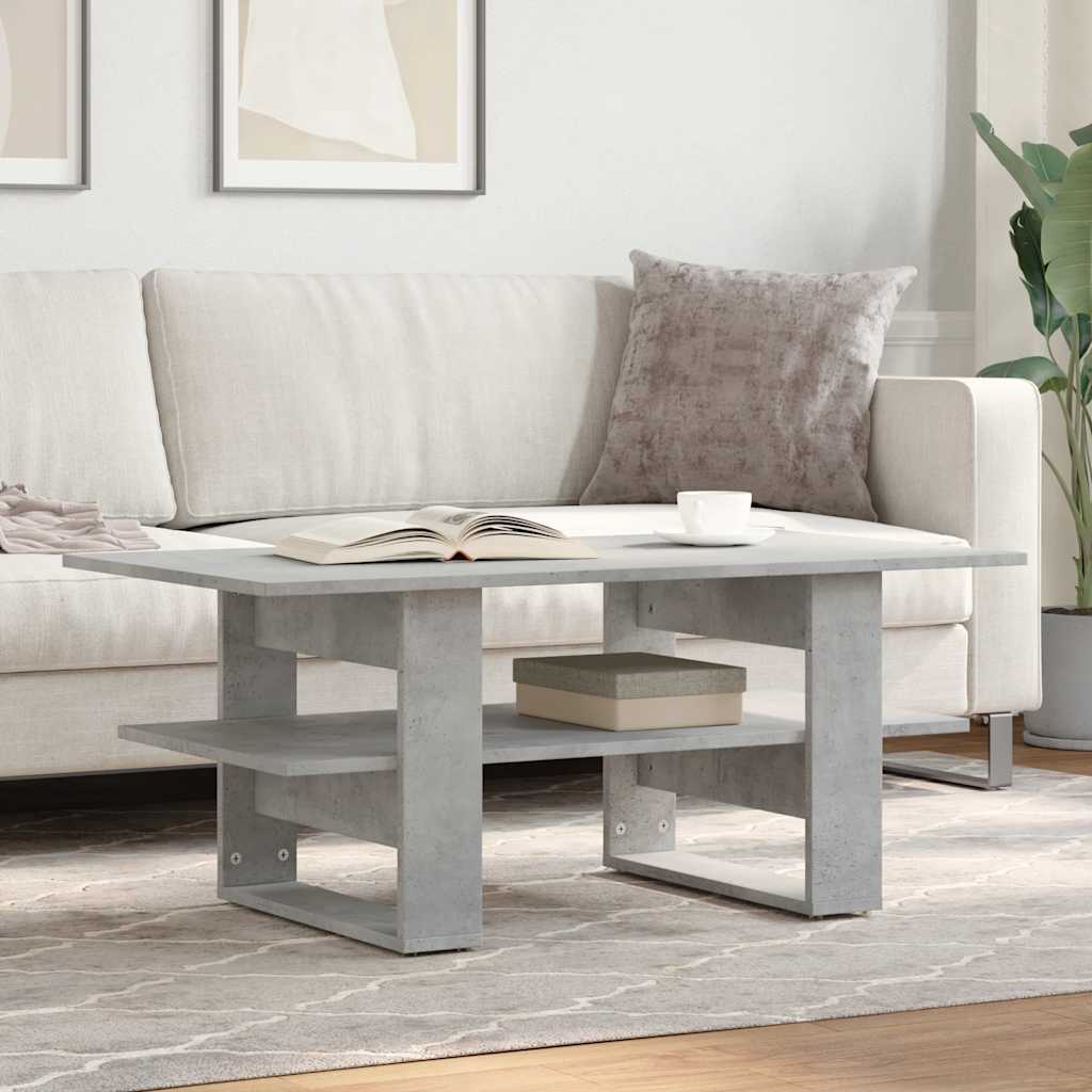 Coffee Table Concrete Gray 102 x 55 x 42 cm Particleboard