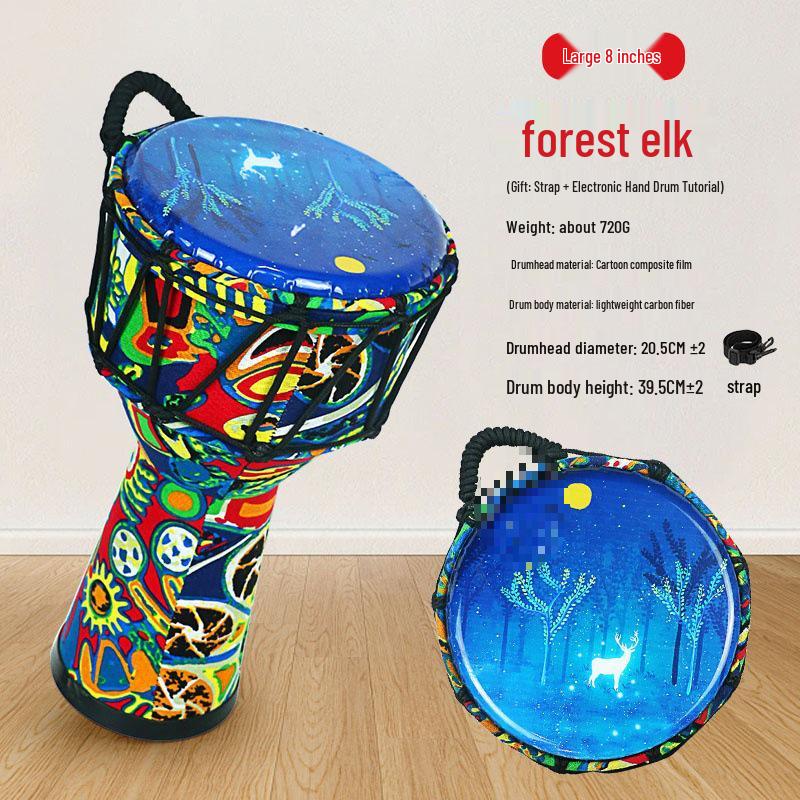 Sheepskin African Hand Drum for All Ages - Beginner To Professional