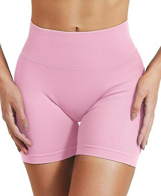 Dfyne High Waist Hip Lifting Yoga & Running Shorts