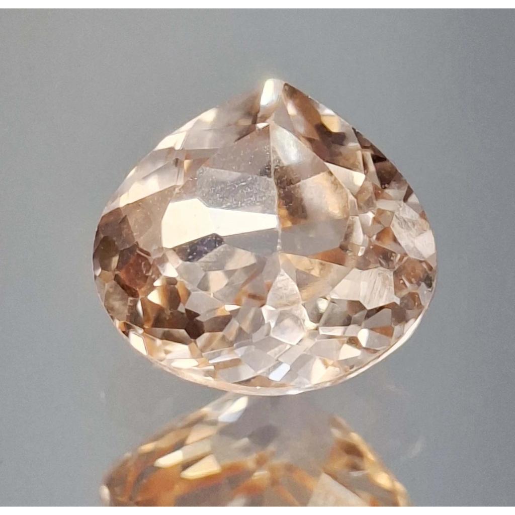 Certified Natural Peach Morganite Pear Cut 6-8 Ct Fabulous Loose Gemstone