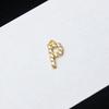 Copper-Plated Gold Micro-Inlaid Diamond English Letter Pendant: 26 Charm Options for Necklaces or Earrings