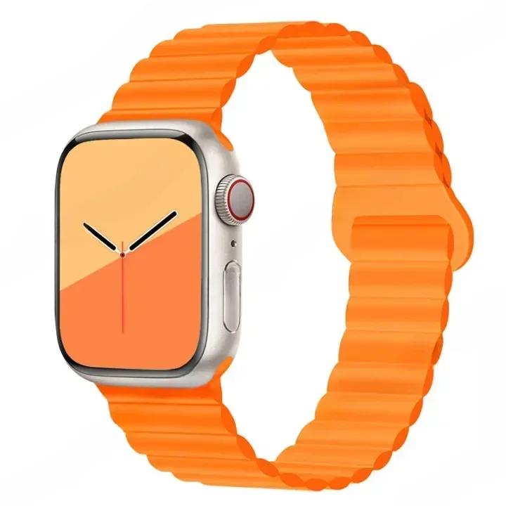 Magnetic Strap For Apple Watch Bands 45mm 38mm 49mm 40 42 41mm Silicone Sport Bracelet iWatch Series ultra 10 9 6 5 7 8 se 44mm
