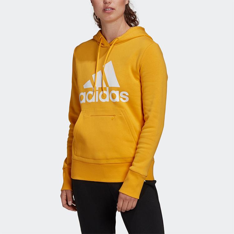 Adidas W Bos Oh Hd Letter Print Casual Hoodie Women Hoodies Yellow GC6927
