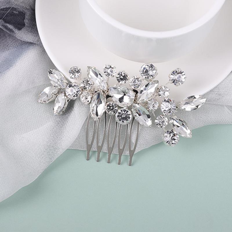 Luxuriöser Kristall-Strass-Braut-Haarkamm - Elegantes Legierungs-Hochzeits-Haarschmuck