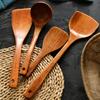 Wooden KitchenCooking Tools 4-piece Set Non Stick Cooking Utensils Durable Wooden Spatula Rice Spoon Spoon Kitchen Utensils