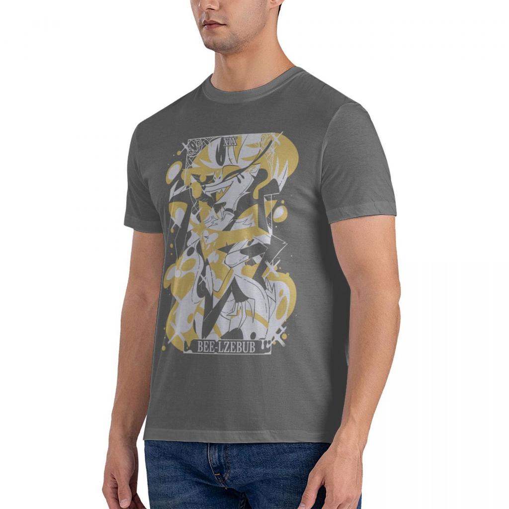 Bee-Lzebub Helluvaboss Men Crew Neck TShirts Oversized Tops Clothing Sleeve Tees Gift Idea Shirt