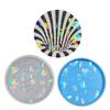 Untersetzer Holographische Silikonform DIY Runder Untersetzer Holographisches Laser Licht und Schatten Tassenuntersetzer Dekoration Harzformen