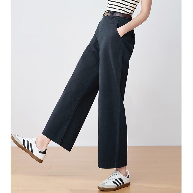 Betu Women's High-Waist Cropped Wide-Leg Casual Pants