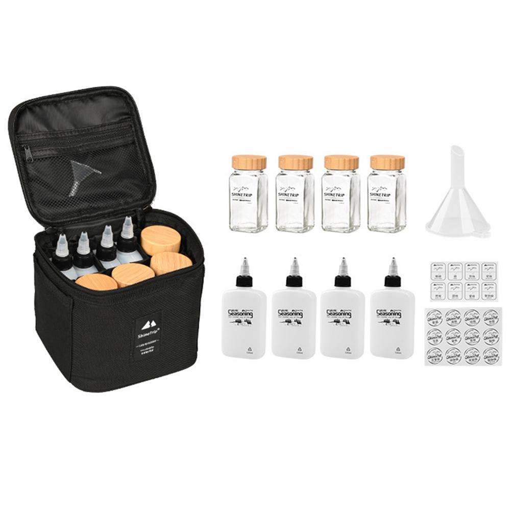 Seasoning Bottle Set Storage Bag Portable BBQ Jar Spice Storage Bag Reusable Picnic Pouch Travel BBQ Camping Supplies