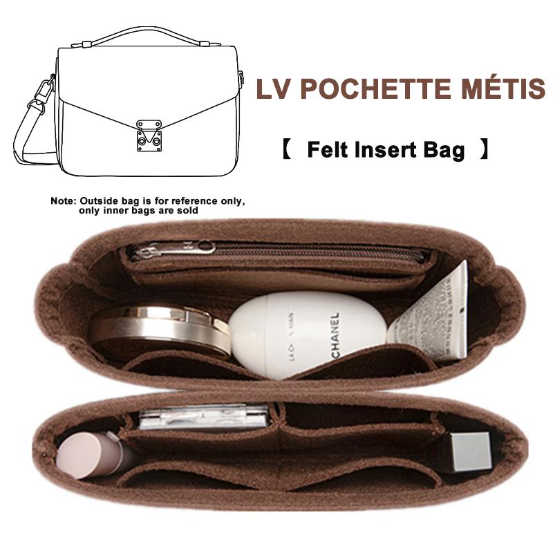 EverToner Filz-Einsatztasche Passt für POCHETTE MÉTIS Tasche Aufbewahrung Kosmetik Tragbar Reise-Einsatz-Organizer Filz Make-up-Tasche