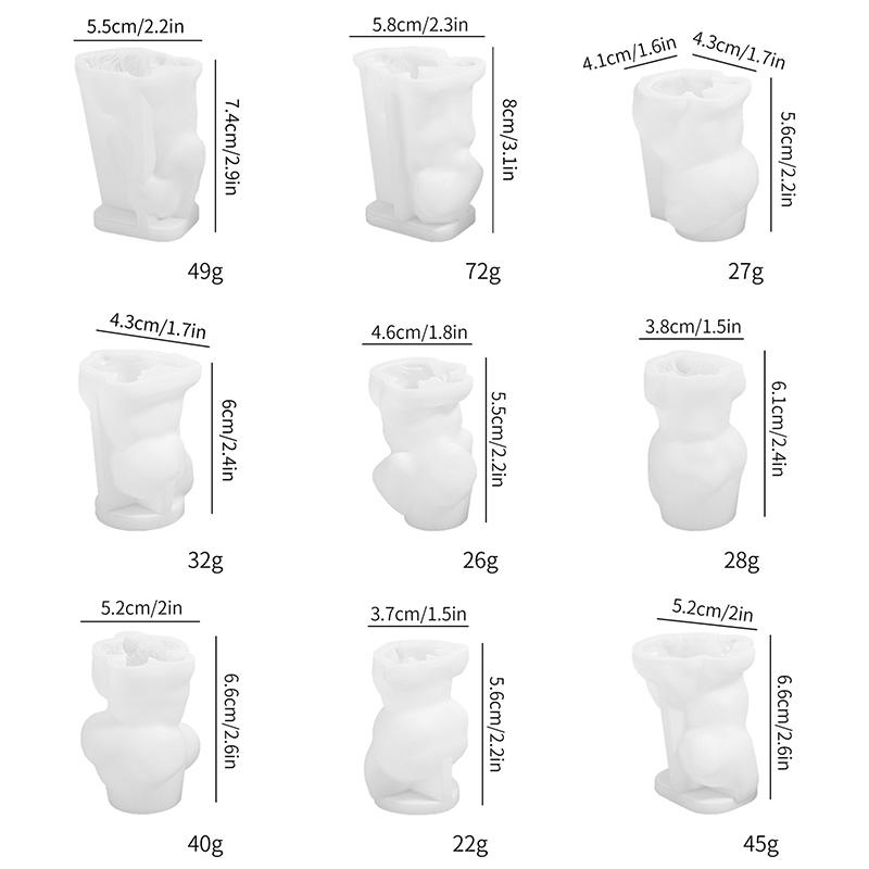 Lovely 3D Animal Candle Silicone Mold Pet Dog Diy Aromatherapy Plaster Candle Resin Mold Soap Craft Casting Mold Home Decor
