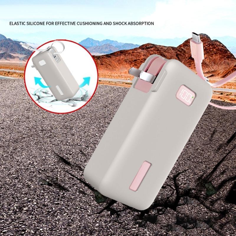 Starke Schutzhülle Stoßfest & Stilvolle Designs Aufbewahrungstasche Leicht zu Tragen für Anaker 10000mAh 3-in-1 Powerbanks