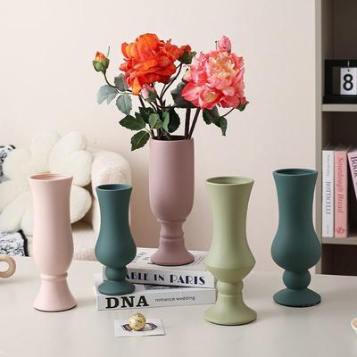 Morandi Colors Vase iInsta-style Coffee Table Desktop Living Room Flower Arrangement Homestay Decoration Dried Flower Ornaments