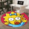 Maggie Simpson,Bow Tie Chair mat Round Rug Office carpet, Non slip, Suitable for Living Rooms, Bedrooms,Decor1205823a