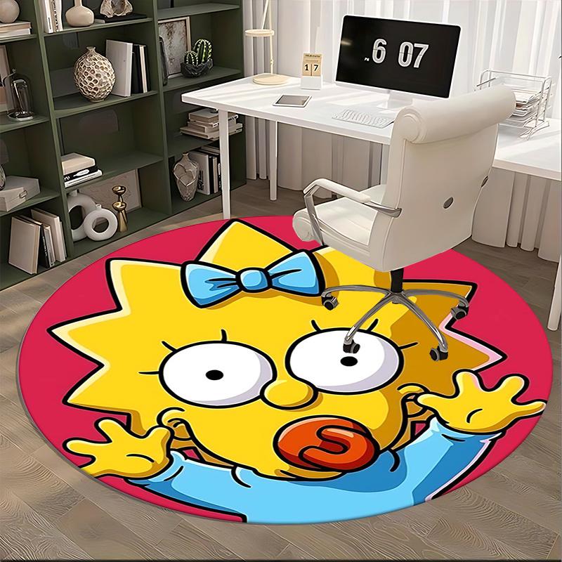 Maggie Simpson,Bow Tie Chair mat Round Rug Office carpet, Non slip, Suitable for Living Rooms, Bedrooms,Decor1205823a