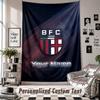 Custom Tapestry Wall Hanging, Bologna FC Personalized Name Text Home Wall Decor