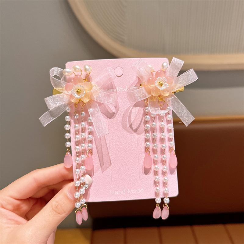 Antyczna zawieszka z frędzlami, spinka do włosów, akcesoria dziewczęce