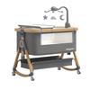 Movable Rocking Bassinet & Foldable Baby Crib: Portable 2-in-1 Multifunctional Bed for Newborns.