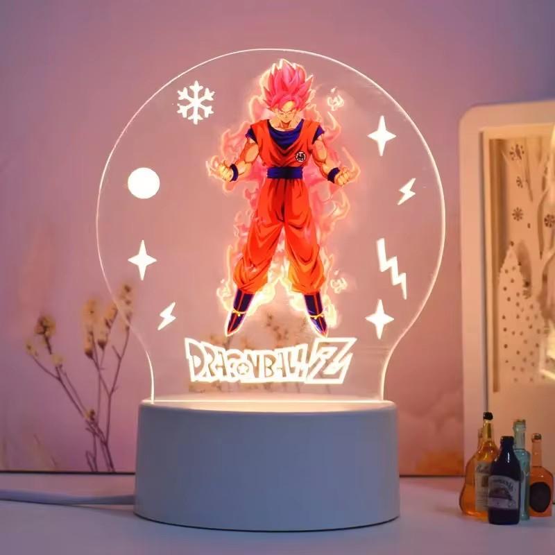 Dragon Ball Night Light Series Animation Figures 3d Ornaments Goku Cartoon Stand Table Lamp Desktop Decoration Xmas Gifts