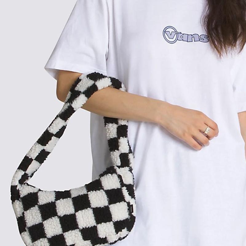 Vans Cotton Handbag, Shoulder Bag Women's Black White Vans VN000F5G1KP
