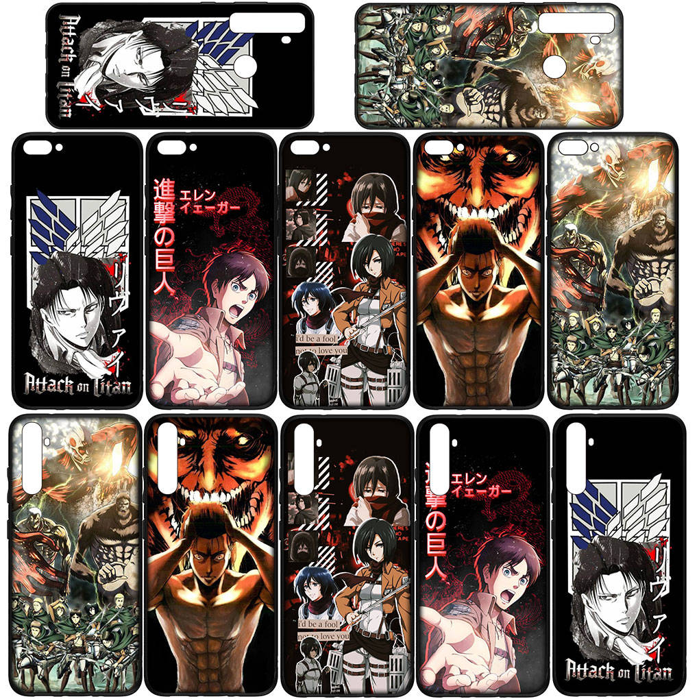 Phone Case for Samsung Galaxy S25 S24 S23 iPhone 16 15 Xiaomi Redmi Note 14 13 12 16E X 8 11 Pro Max OPPO Moto Huawei Anime Levi Attack On Titan Cover