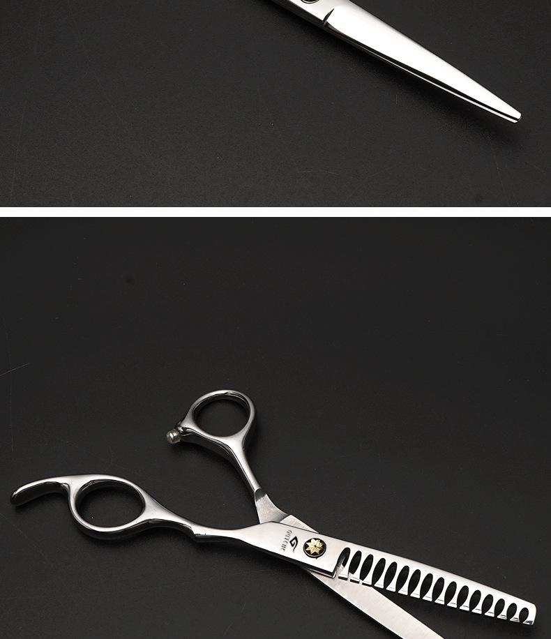 6-Inch Professional Hairdressing Scissors Set: Flat & Tooth Scissors
